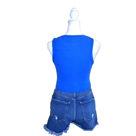NWT Lelis Cobalt Blue Ribbed Tank Top - Picture 3 of 3